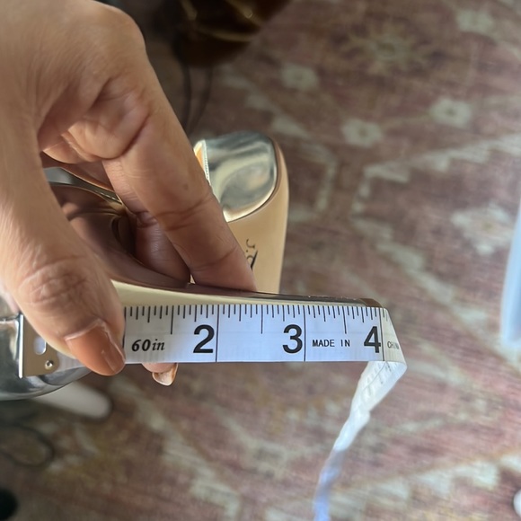 J.Crew Strap Pointed Toe Silver Heels - Picture 6 of 6